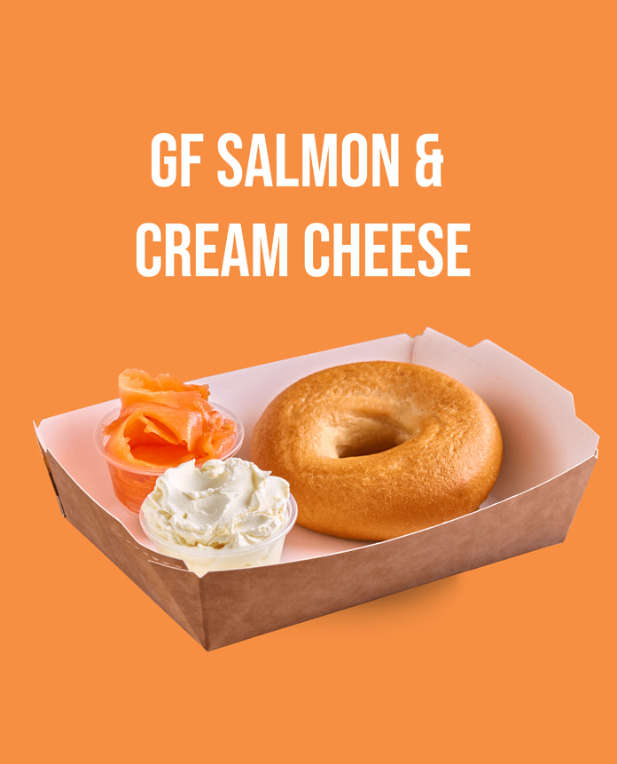 GLUTEN FREE BAGEL BOX WITH SALMON & CREAM CHEESE